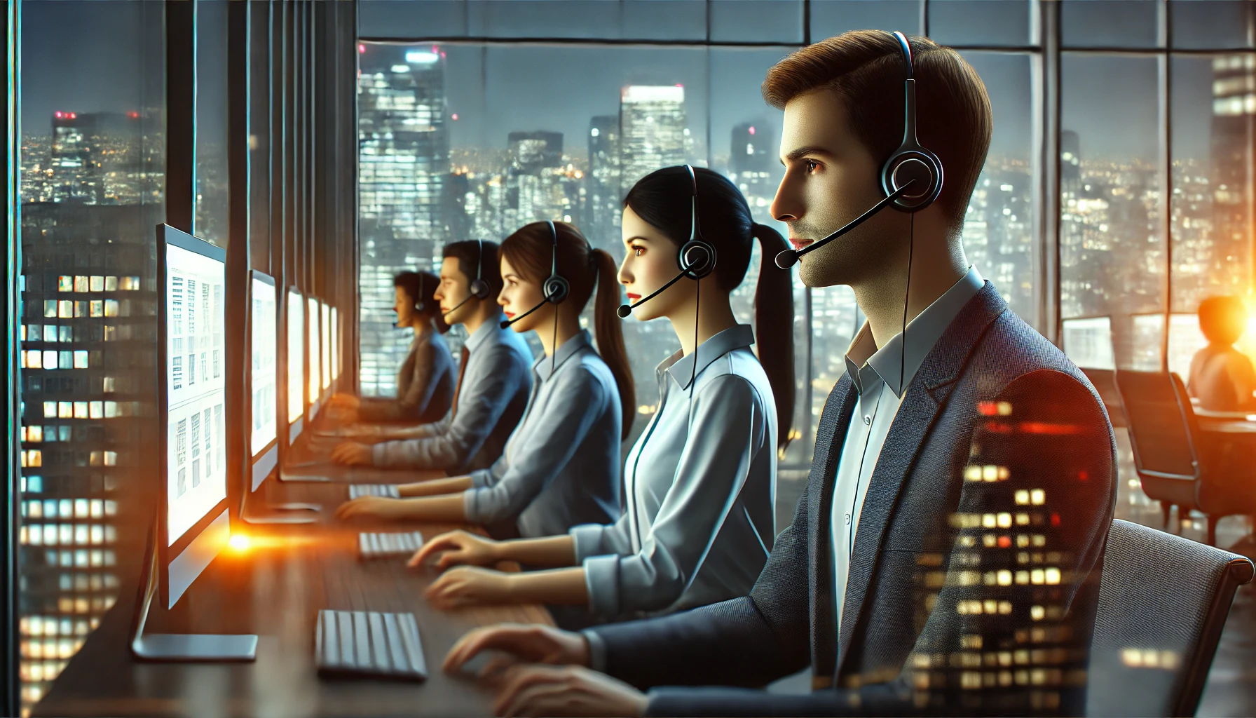 customer support agents are providing 24/7 answering service