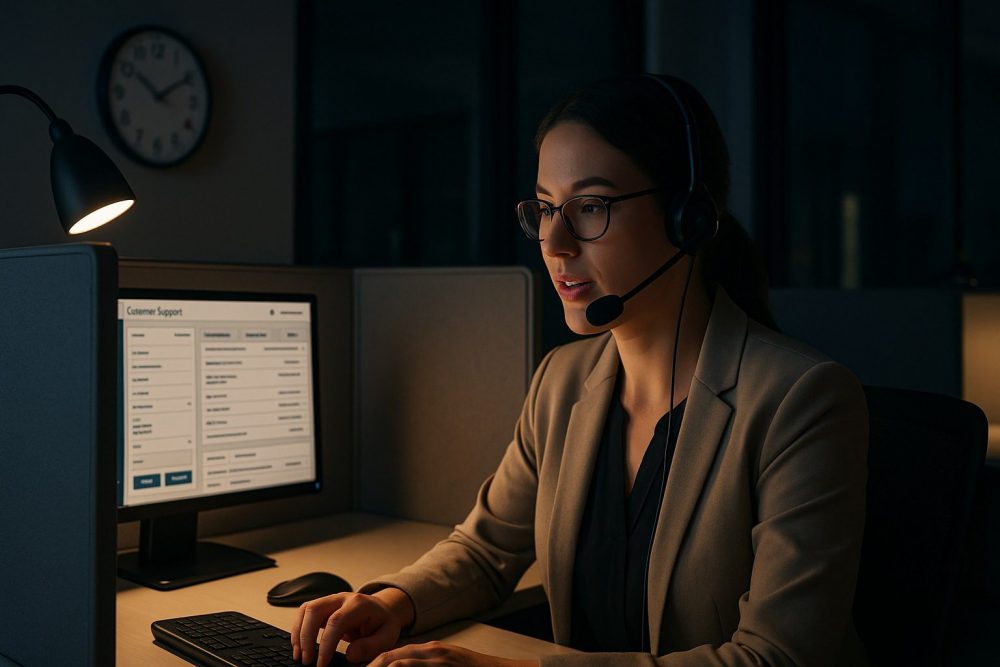 24-hour business call center